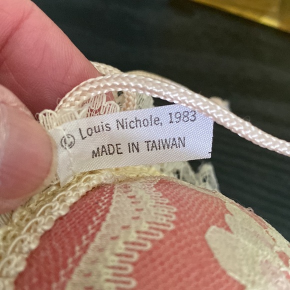 VTG Kurt Adler for Louis Nichole Pink Lace Christmas Ornament. No Box - Picture 2 of 2